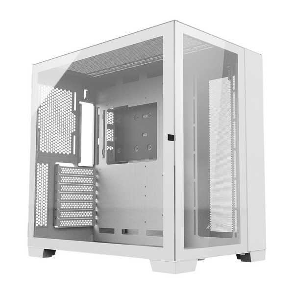 Ant Esports Crystal XL Dual-Chamber ATX Mid Tower Gaming Cabinet White (Without Fans)