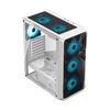 Ant Esports ICE-112 Mid Tower ATX Gaming Cabinet White with 4 Rainbow LED Fans View 1