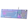 AULA F2088Pro 108-Key Wired Mechanical Gaming Keyboard with Media Knob – Purple, Red Switches View 1