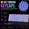 AULA F2088Pro 108-Key Wired Mechanical Gaming Keyboard with Media Knob – Purple, Red Switches View 5