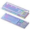 AULA F2088Pro 108-Key Wired Mechanical Gaming Keyboard with Media Knob – Purple, Red Switches View 2