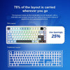 AULA F75 Max 75% Tri-Mode Wireless Mechanical Gaming Keyboard with Screen & Knob – Ice Blue, Reaper Switch View 3