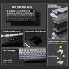 AULA F75 Max 75% Wireless Trio Mechanical Gaming Keyboard – Gradient Gray, Reaper Switch View 3