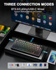 AULA F75 75% Side-Engraved Keycaps Wireless Trio Mode Mechanical Gaming Keyboard – Gradient Gray, Reaper Switch View 4