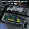 AULA F75 75% Wireless Trio Mode Mechanical Gaming Keyboard – Thunder Black, Graywood Switch View 2