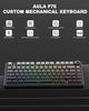 AULA F75 75% Side-Engraved Keycaps Wireless Trio Mode Mechanical Gaming Keyboard – Gradient Gray, Reaper Switch View 3