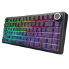 AULA F75 75% Tri-Mode Wireless Mechanical Gaming Keyboard with Knob – Black Contour, Star-Vector Switch View 2