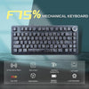 AULA F75 75% Tri-Mode Wireless Mechanical Gaming Keyboard with Knob – Black Contour, Star-Vector Switch View 3