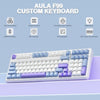 AULA F99 99-Key Tri-Mode Wireless Mechanical Gaming Keyboard – Blue White, Crescent Switch View 2