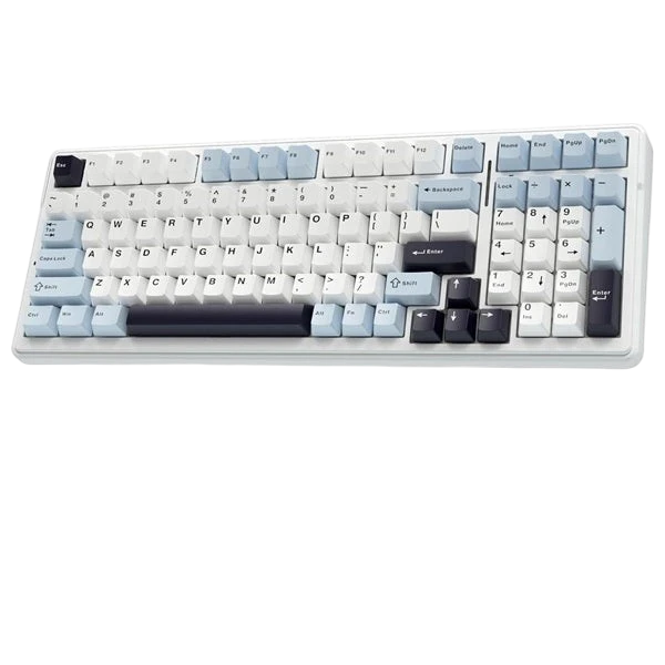 AULA F99 99-Key Tri-Mode Wireless Mechanical Gaming Keyboard – Ice Blue, Reaper Switch
