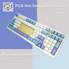 AULA F99 99-Key Tri-Mode Wireless Mechanical Gaming Keyboard – Blue White, Crescent Switch View 4