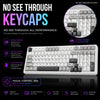 AULA F99 Full-Size Tri-Mode Mechanical Gaming Keyboard – Grey White, Graywood Switch View 5