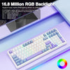 AULA F99 99-Key Tri-Mode Wireless Mechanical Gaming Keyboard – Blue White, Crescent Switch View 5