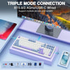 AULA F99 99-Key Tri-Mode Wireless Mechanical Gaming Keyboard – Blue White, Crescent Switch View 3