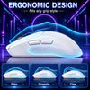 AULA SC580X Tri-Mode Wireless Gaming Mouse | White View 6