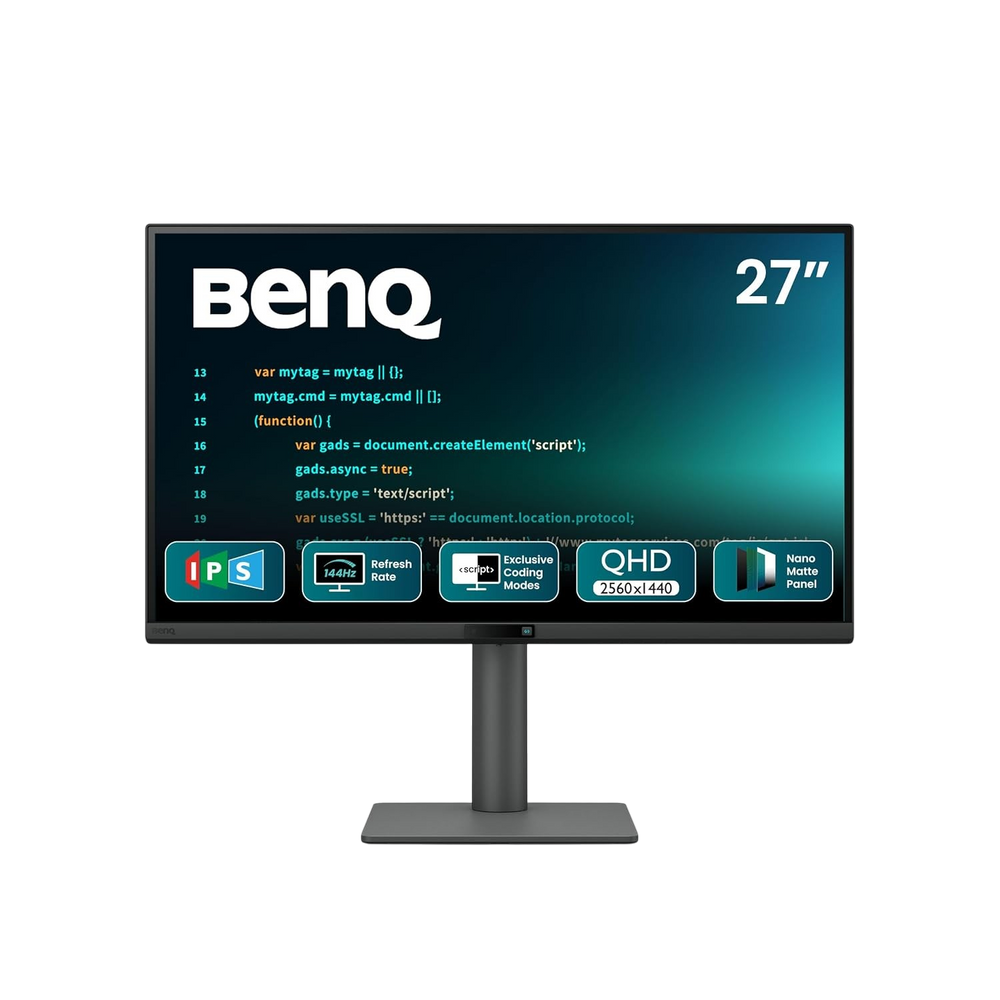 BenQ RD270Q 27-inch QHD IPS 144Hz Programming Monitor | USB-C 65W