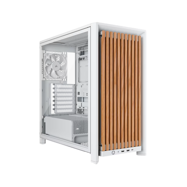 Corsair Frame 4000D Wood RS with 4 ARGB Fans White