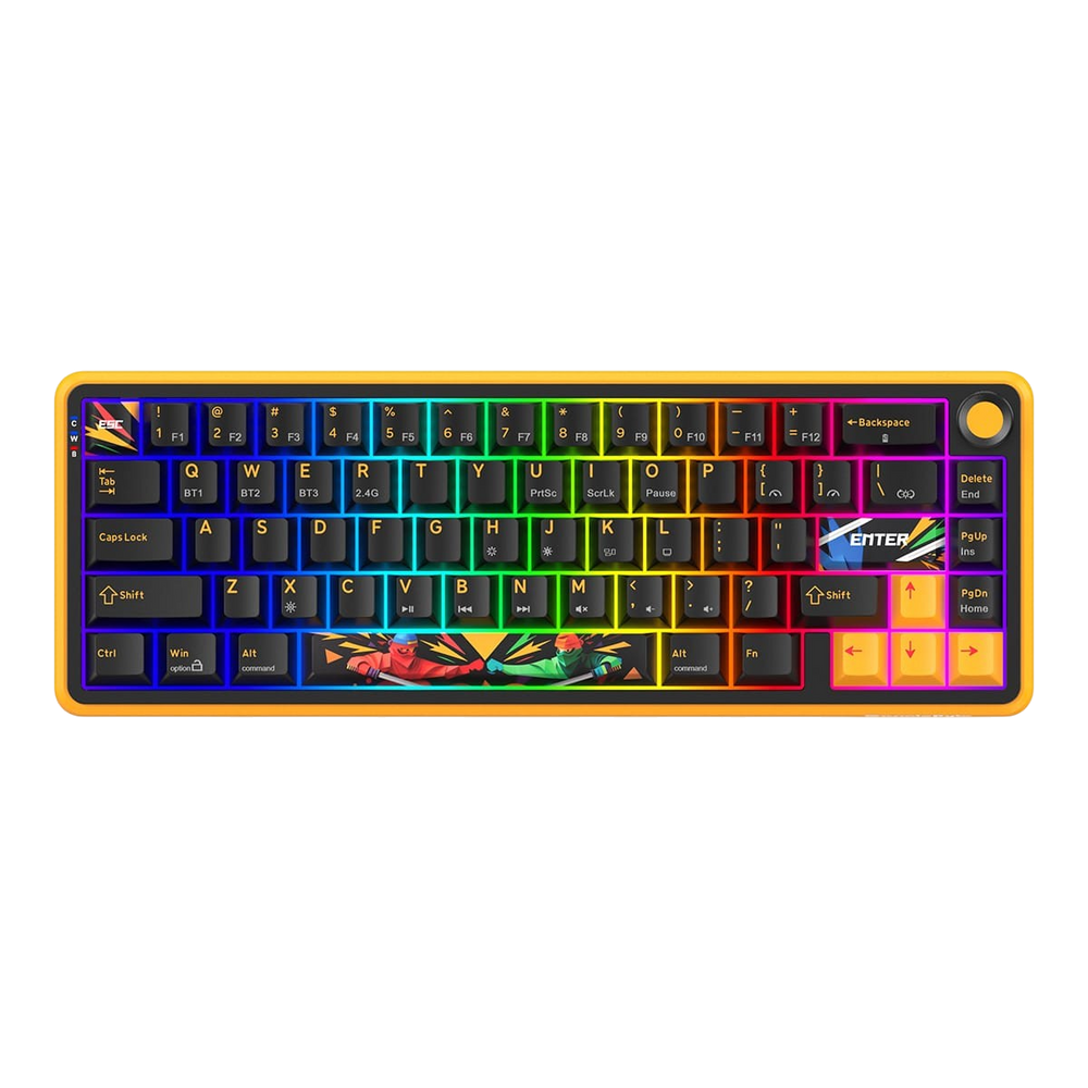 Cosmic Byte Arcturus 65 Tri-Mode Gasket Hot Swappable Mechanical Switch Keyboard (Black Amber)