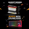 Cosmic Byte Arcturus 65 Tri-Mode Gasket Hot Swappable Mechanical Switch Keyboard (Black red) View 3
