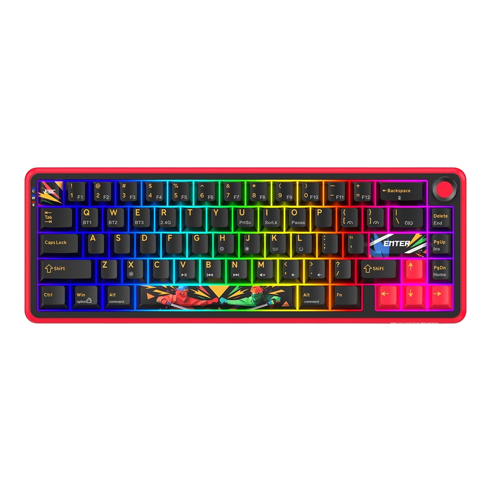 Cosmic Byte Arcturus 65 Tri-Mode Gasket Hot Swappable Mechanical Switch Keyboard (Black red)