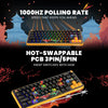 Cosmic Byte Arcturus 65 Tri-Mode Gasket Hot Swappable Mechanical Switch Keyboard (Black Amber) View 4