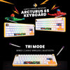 Cosmic Byte Arcturus 65 Tri-Mode Gasket Hot Swappable Mechanical Switch Keyboard (White amber) View 3