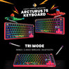Cosmic Byte Arcturus 75 Tri-Mode Gasket Hot Swappable Mechanical Switch Keyboard (Black Red) View 3