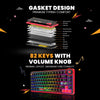 Cosmic Byte Arcturus 75 Tri-Mode Gasket Hot Swappable Mechanical Switch Keyboard (Black Red) View 4