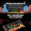 Cosmic Byte Arcturus 75 Tri-Mode Gasket Hot Swappable Mechanical Switch Keyboard (Black amber) View 5