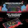 Cosmic Byte Arcturus 75 Tri-Mode Gasket Hot Swappable Mechanical Switch Keyboard (Black Red) View 5