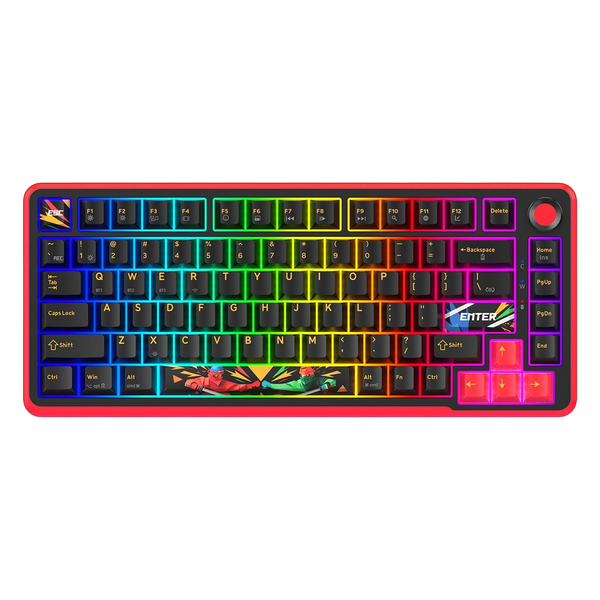 Cosmic Byte Arcturus 75 Tri-Mode Gasket Hot Swappable Mechanical Switch Keyboard (Black Red)