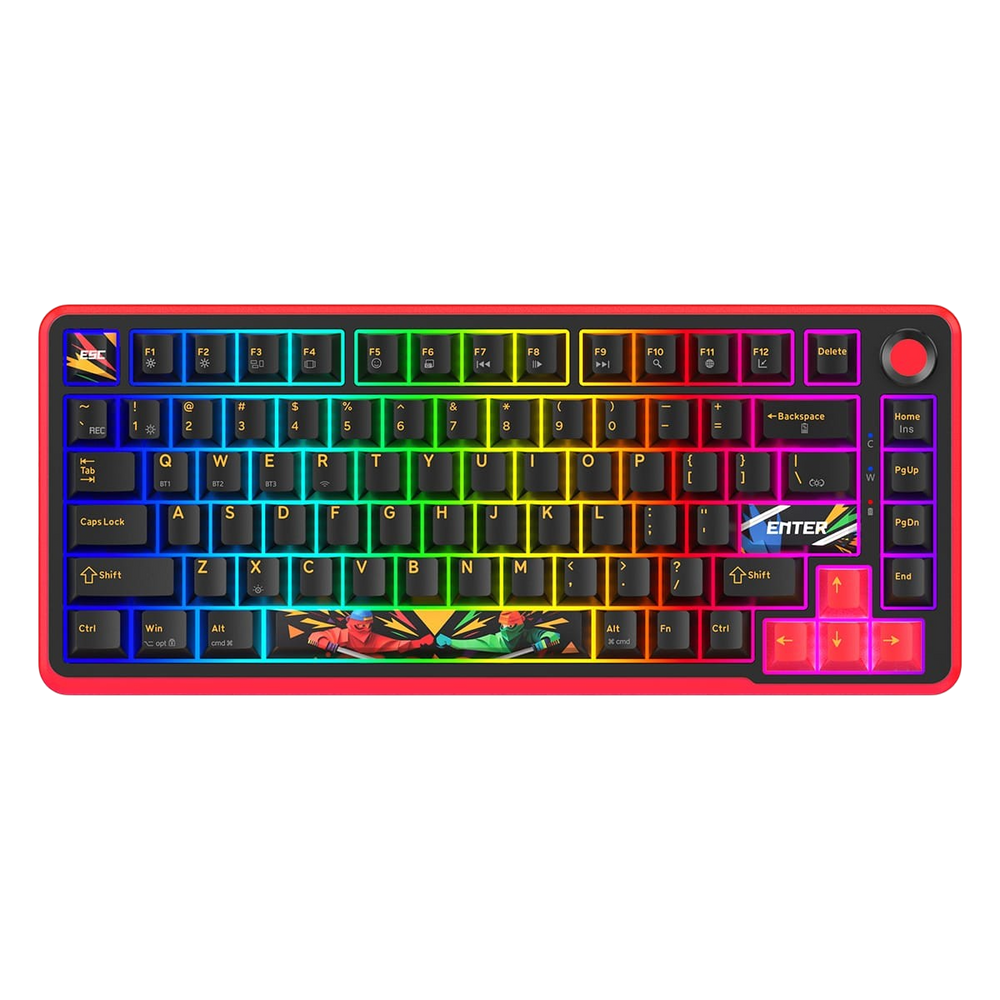 Cosmic Byte Arcturus 75 Tri-Mode Gasket Hot Swappable Mechanical Switch Keyboard (Black Red)