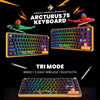 Cosmic Byte Arcturus 75 Tri-Mode Gasket Hot Swappable Mechanical Switch Keyboard (Black amber) View 3