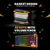 Cosmic Byte Arcturus 75 Tri-Mode Gasket Hot Swappable Mechanical Switch Keyboard (Black amber) View 4