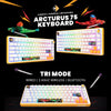 Cosmic Byte Arcturus 75 Tri-Mode Gasket Hot Swappable Mechanical Switch Keyboard (White Amber) View 3