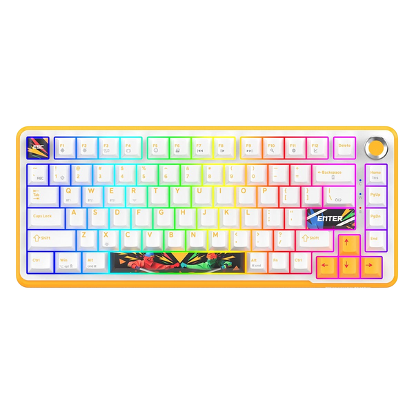 Cosmic Byte Arcturus 75 Tri-Mode Gasket Hot Swappable Mechanical Switch Keyboard (White Amber)