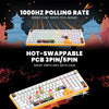 Cosmic Byte Arcturus 98 Tri-Mode Gasket Hot Swappable Mechanical Switch Keyboard (White Amber) View 5