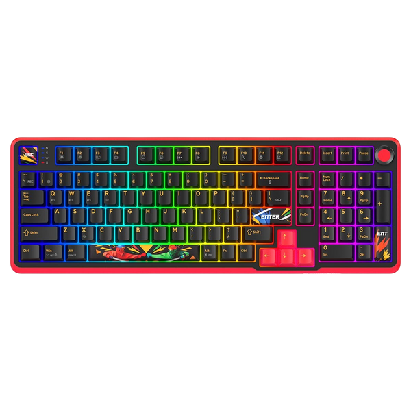 Cosmic Byte Arcturus 98 Tri-Mode Gasket Hot Swappable Mechanical Switch Keyboard (Black Red)