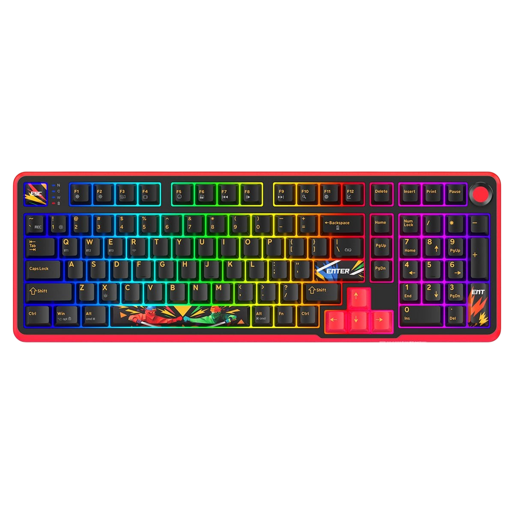 Cosmic Byte Arcturus 98 Tri-Mode Gasket Hot Swappable Mechanical Switch Keyboard (Black Red)