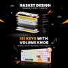Cosmic Byte Arcturus 98 Tri-Mode Gasket Hot Swappable Mechanical Switch Keyboard (White Amber) View 4