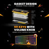Cosmic Byte Arcturus 98 Tri-Mode Gasket Hot Swappable Mechanical Switch Keyboard (Black Amber) View 4