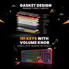 Cosmic Byte Arcturus 98 Tri-Mode Gasket Hot Swappable Mechanical Switch Keyboard (Black Red) View 4