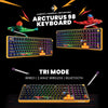 Cosmic Byte Arcturus 98 Tri-Mode Gasket Hot Swappable Mechanical Switch Keyboard (Black Amber) View 3
