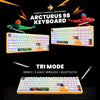Cosmic Byte Arcturus 98 Tri-Mode Gasket Hot Swappable Mechanical Switch Keyboard (White Amber) View 3