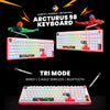 Cosmic Byte Arcturus 98 Tri-Mode Gasket Hot Swappable Mechanical Switch Keyboard (White Red) View 3