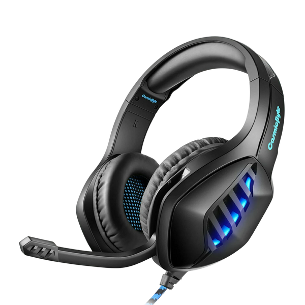 Cosmic Byte GS430 Wired Gaming Headset with 50mm Drivers, 7-Color RGB LED, Noise-Reducing Microphone & 3.5mm + USB Connectivity