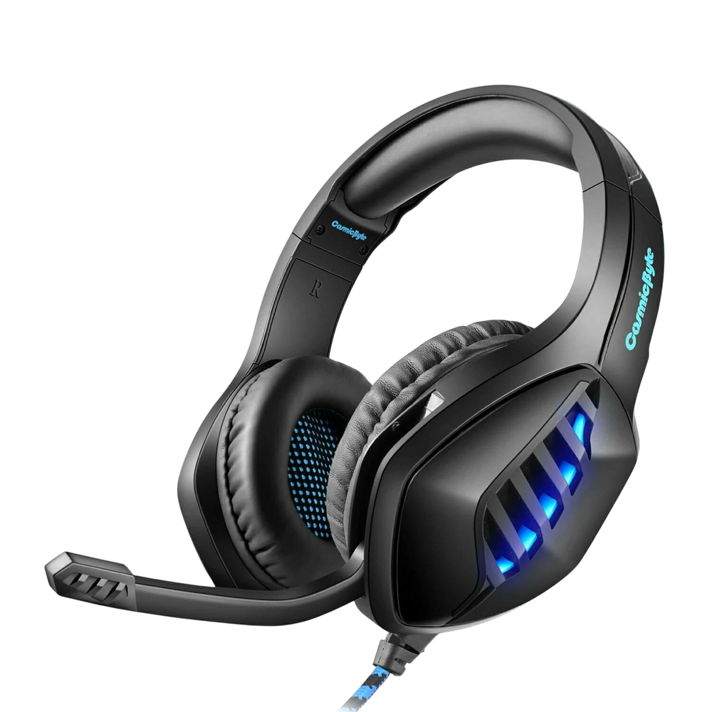 Cosmic Byte GS430 Wired Gaming Headset with 50mm Drivers, 7-Color RGB LED, Noise-Reducing Microphone & 3.5mm + USB Connectivity