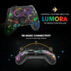 Cosmic Byte Lumora Tri-Mode Gaming Controller with Hall Effect Joysticks, Mechanical Buttons, Gyro & RGB View 3