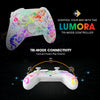 Cosmic Byte Lumora Tri-Mode Gaming Controller with Hall Effect Joysticks, Mechanical Buttons, Gyro & RGB (White) View 2