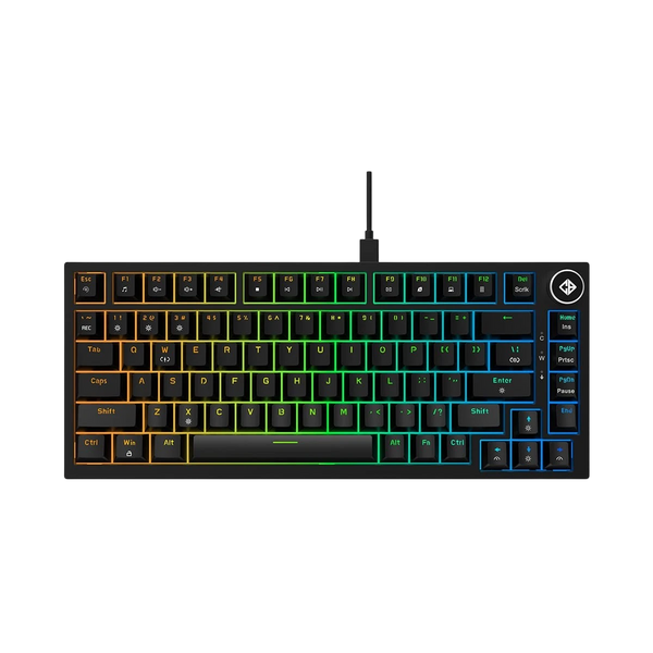 Cosmic Byte CB-GK-43 Phantom TKL Gasket Mechanical Wired Gaming Keyboard - Black | RGB | USB-C
